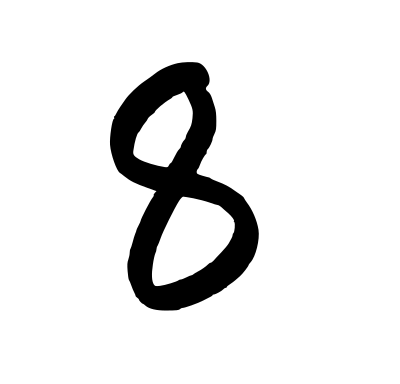 0 - 9 ! Handwritten 1 clipart