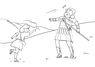 1 Samuel 17:39-51 03 clipart
