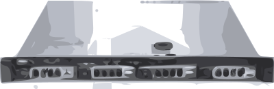1 unit rack serveur clipart