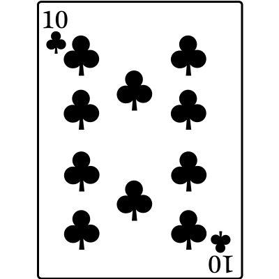 10 of Clubs clipart