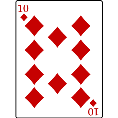 10 of Diamonds clipart