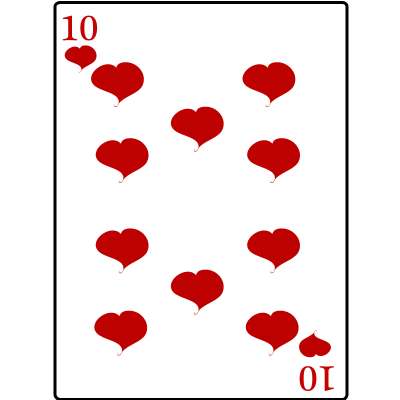 10 of Hearts clipart