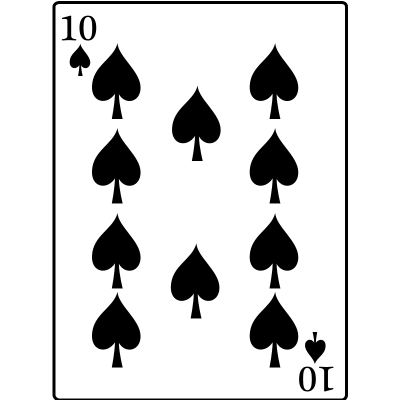 10 of Spades clipart