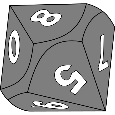 10-sided die clipart