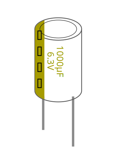 1000μF Electrolytic Capacitor clipart