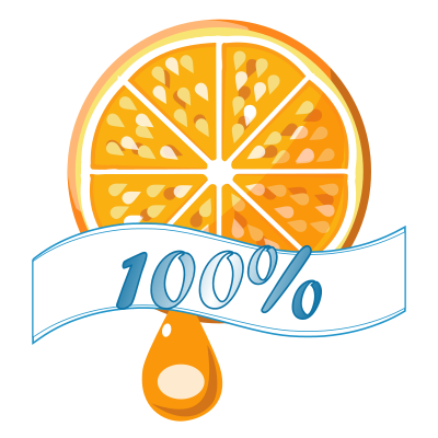100%orange clipart