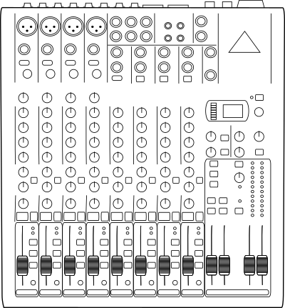 12-Channel audio mixer clipart