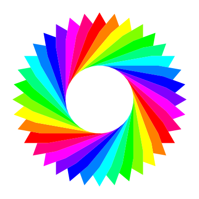12 color 36gram triangles clipart