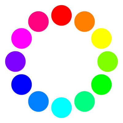 12 color circles clipart