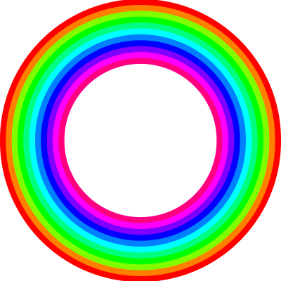 12 color rainbow donut clipart