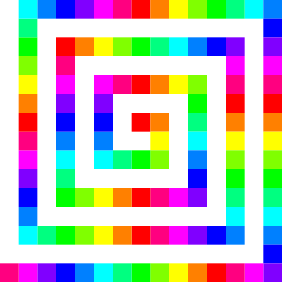 120 square spiral 12 color clipart