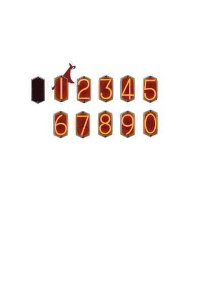 123456780 Numbers on Disply clipart