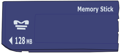 128MB Memory Stick clipart