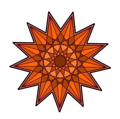 13 ray star clipart