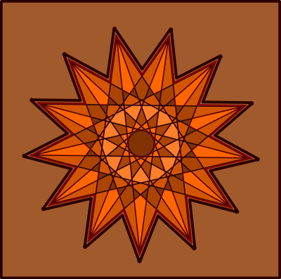 13 ray star with background clipart