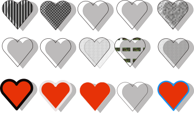 15 hearts clipart