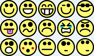 15 small smilies clipart