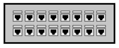 16-Port Patch Panel clipart
