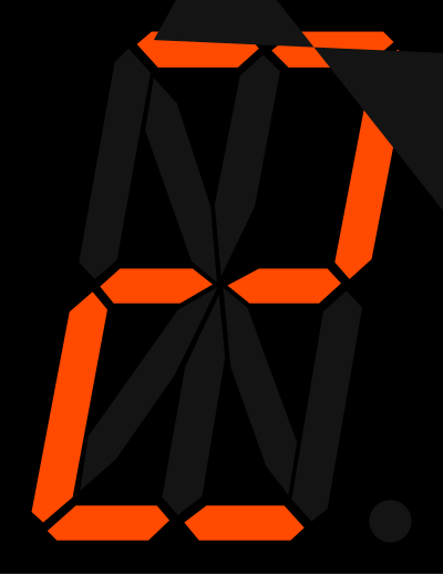 16 segment display - 2 clipart