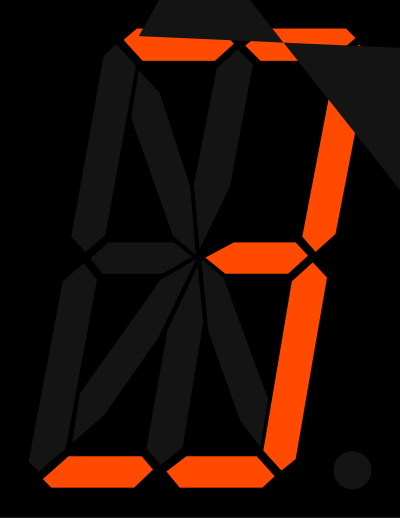 16 segment display - 3 clipart