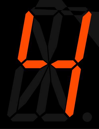 16 segment display - 4 clipart