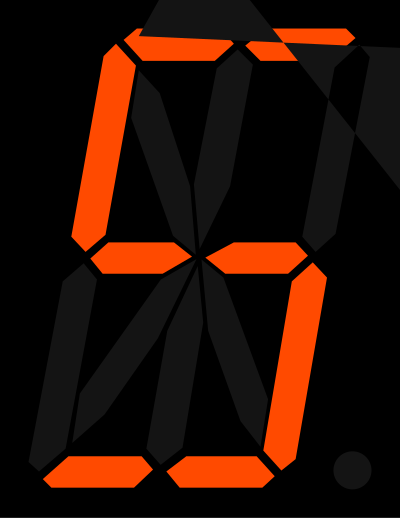 16 segment display - 5 clipart