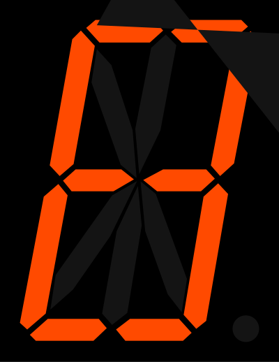 16 segment display - 8 clipart