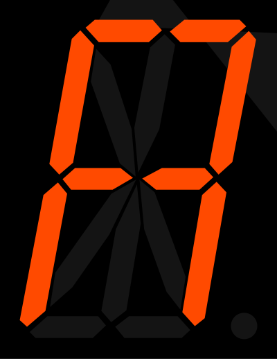 16 segment display - A clipart