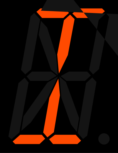 16 segment display - I clipart