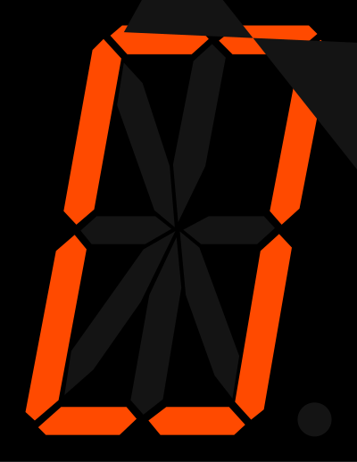 16 segment display - O clipart