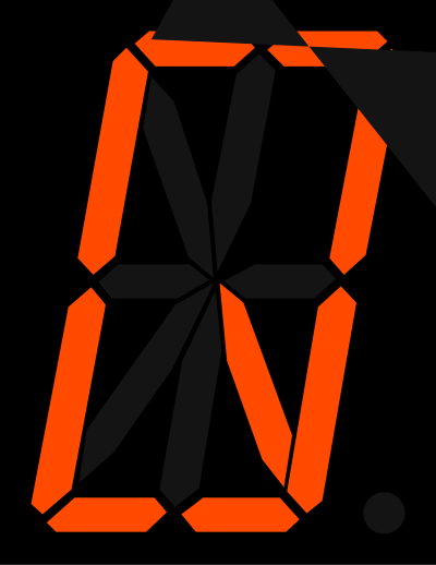 16 segment display - Q clipart