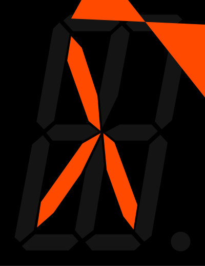 16 segment display - X clipart