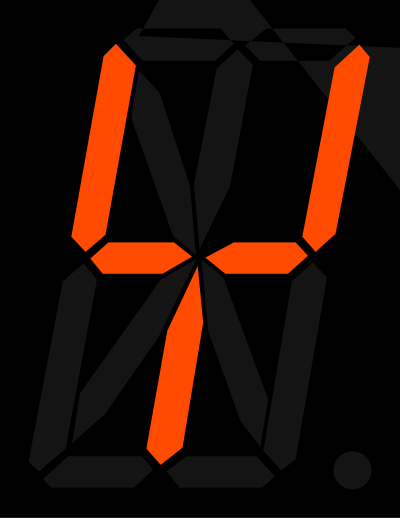16 segment display - Y clipart