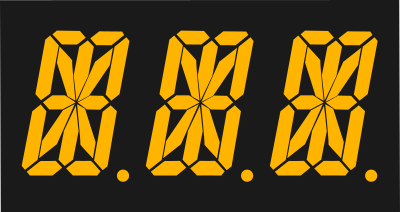 16 Segment LED clipart