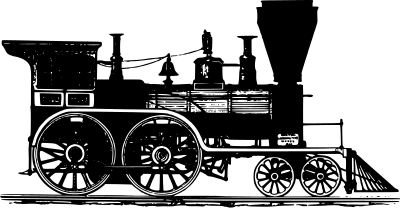 1859 Steam Train clipart