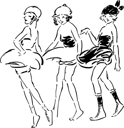 1919 Go-go Dancers clipart