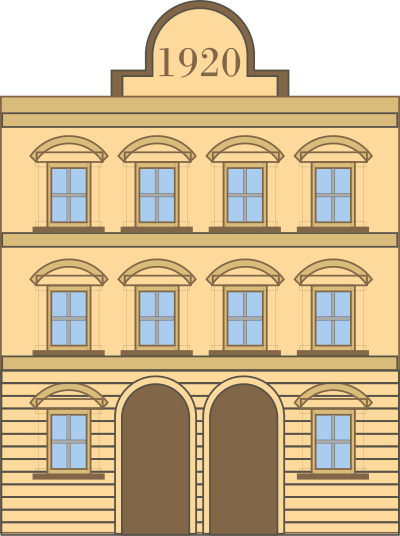 1920s building clipart