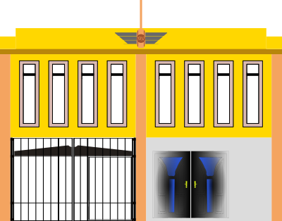 1937 Art Deco Shops clipart