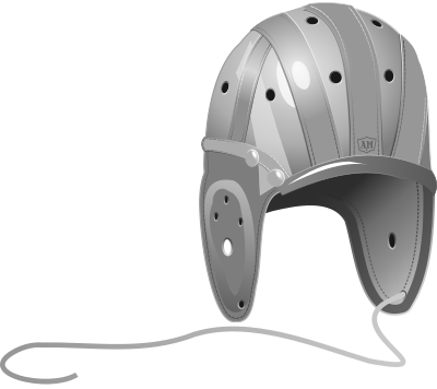 1940's Leather Football Helmet clipart