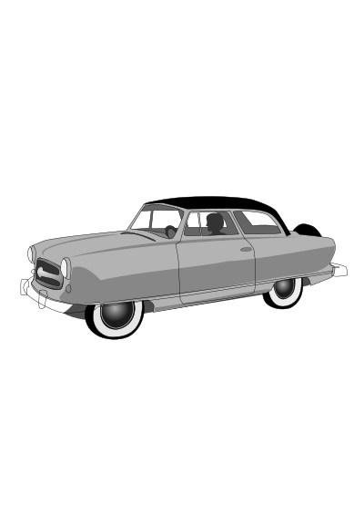 1950's Rambler Convertible clipart