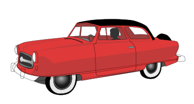 1950's Rambler Convertible - Colour Remix clipart