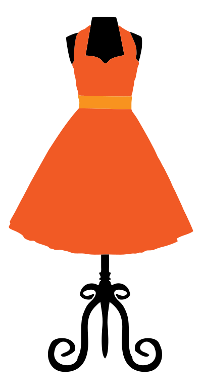 1950's Vintage Dress Stand clipart
