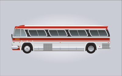 1960's GM PD-4106 Bus clipart
