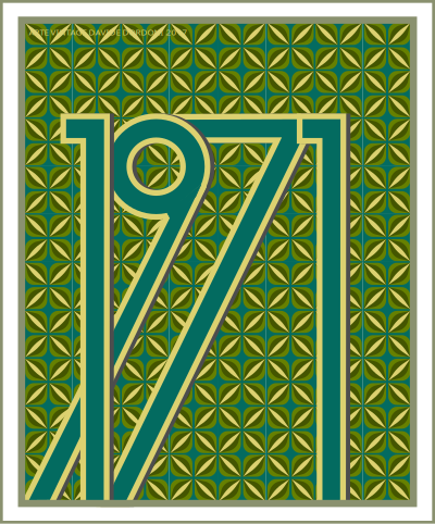 1971 con fondo decorato clipart