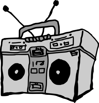 1980s Boombox clipart