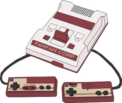 1980s Game System in Japan clipart