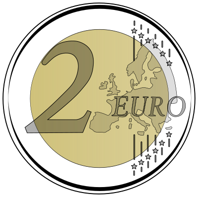 2 euro coin clipart