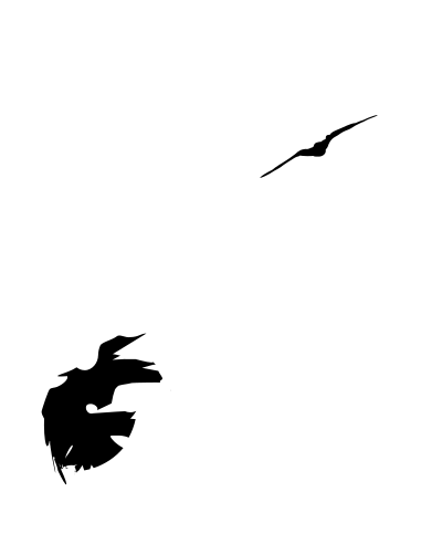 2 fliegende Kraehen clipart