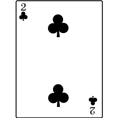 2 of Clubs clipart