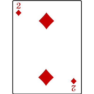 2 of Diamonds clipart